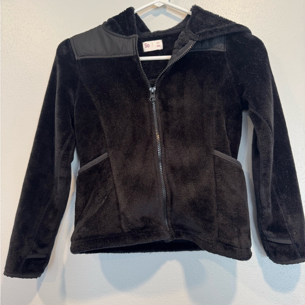Soft Black Fleece Hoodie